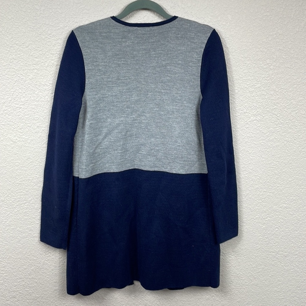 Talbots Wool Blend Color Block Open Front Cardiga… - image 6